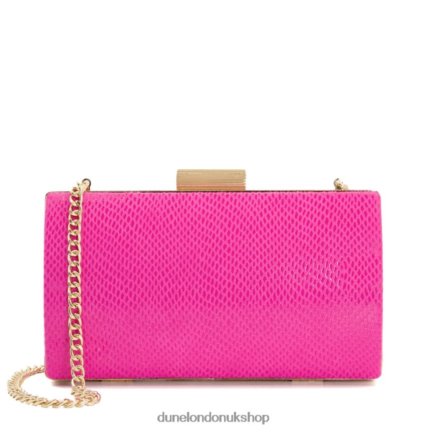 Etched-Clasp Box Clutch Women N4BBPB231 Dune London Belleview Pink