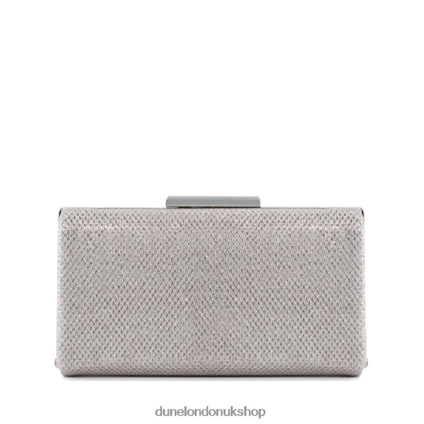 Glitter Clutch Bag Women N4BBPB354 Dune London Binita Silver