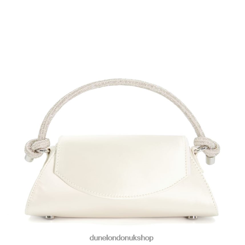 Diamante-Knot Satin Bridal Grab Bag Women N4BBPB14 Dune London Brynley Ivory