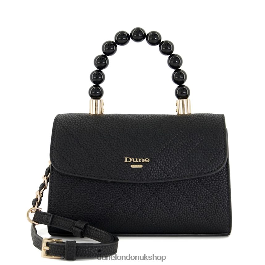 Small-Bead-Handle Quilted Grab Bag Women N4BBPB188 Dune London Dots Black