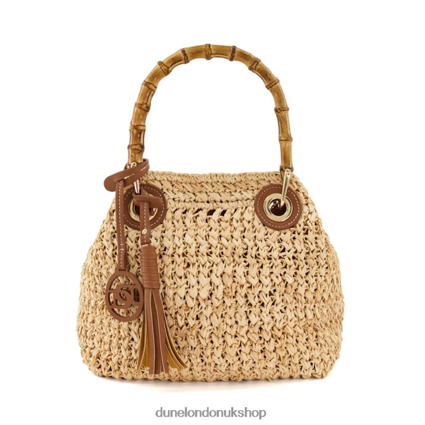 Small Raffia Grab-Bag Women N4BBPB136 Dune London Delta Natural