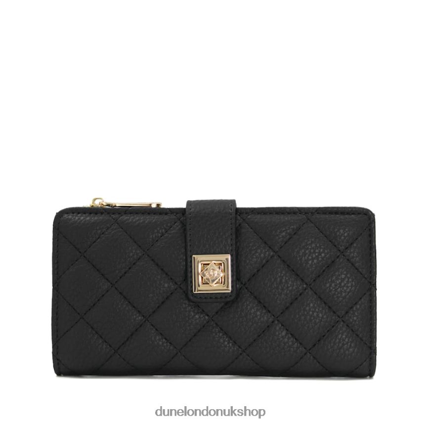 Turn-Lock-Strap Quilted Cardholder Women N4BBPB220 Dune London Klintons Black