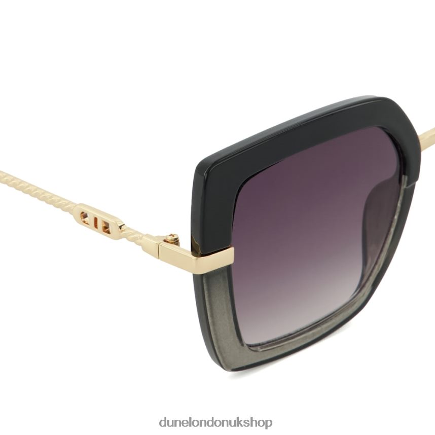 Two-Tone Oversized Sunglasses Women N4BBPB97 Dune London Ginjer Black