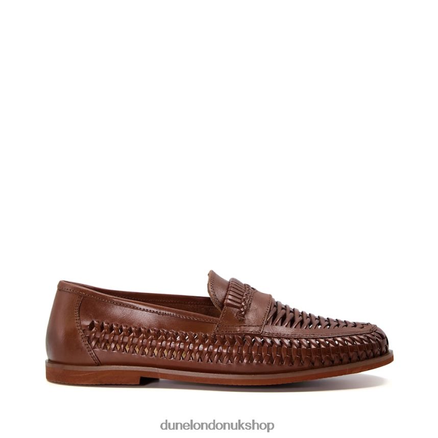 Woven Leather Loafer Men N4BBPB878 Dune London Brighton Rock Tan