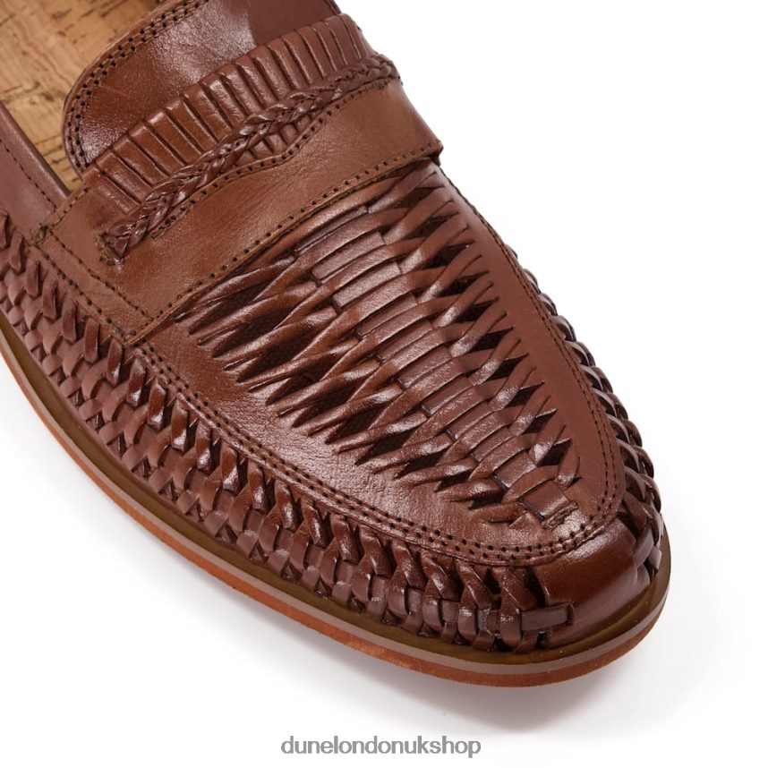 Woven Leather Loafer Men N4BBPB878 Dune London Brighton Rock Tan