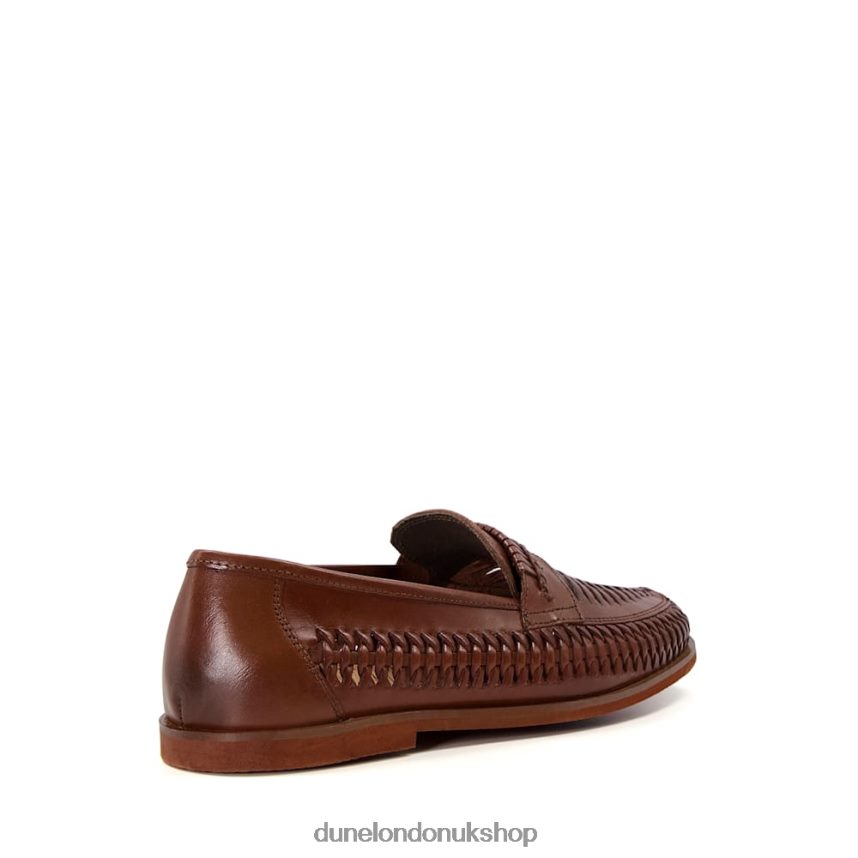 Woven Leather Loafer Men N4BBPB878 Dune London Brighton Rock Tan
