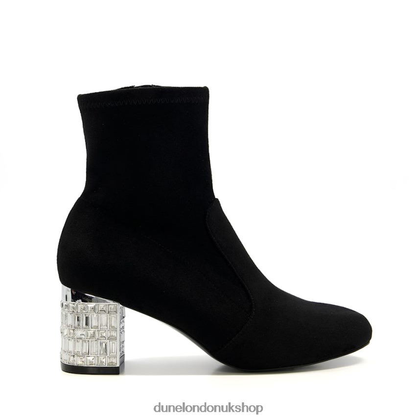 Jewelled High Heel Sock Ankle Boots Women N4BBPB493 Dune London Optimal Black