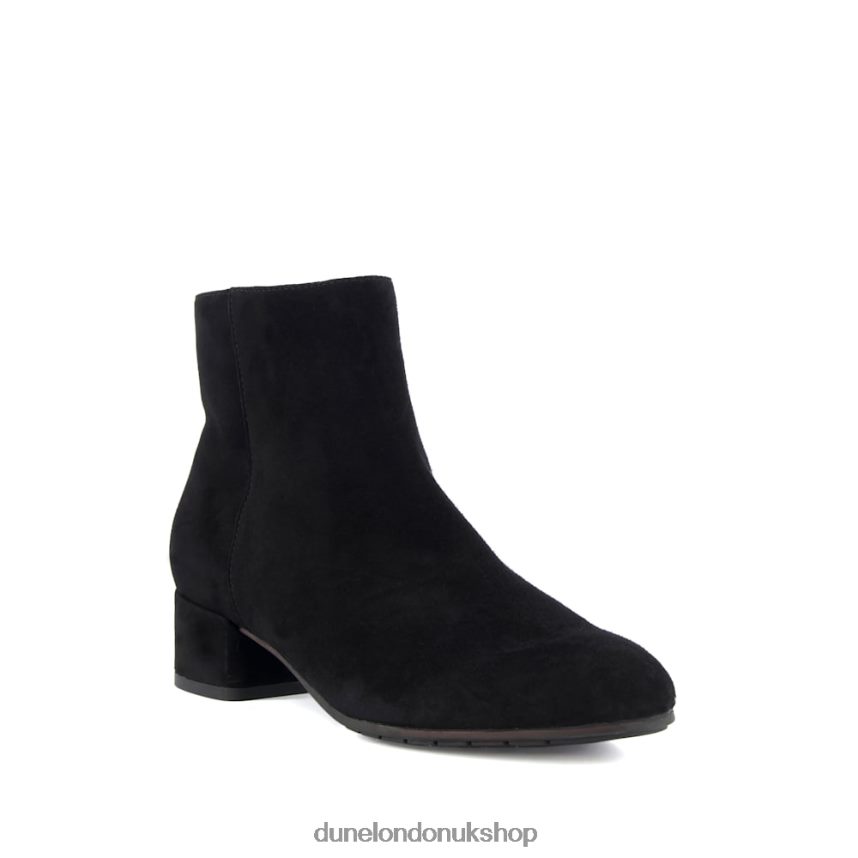 Low-Heel Suede Ankle Boots Women N4BBPB367 Dune London Pippie Black
