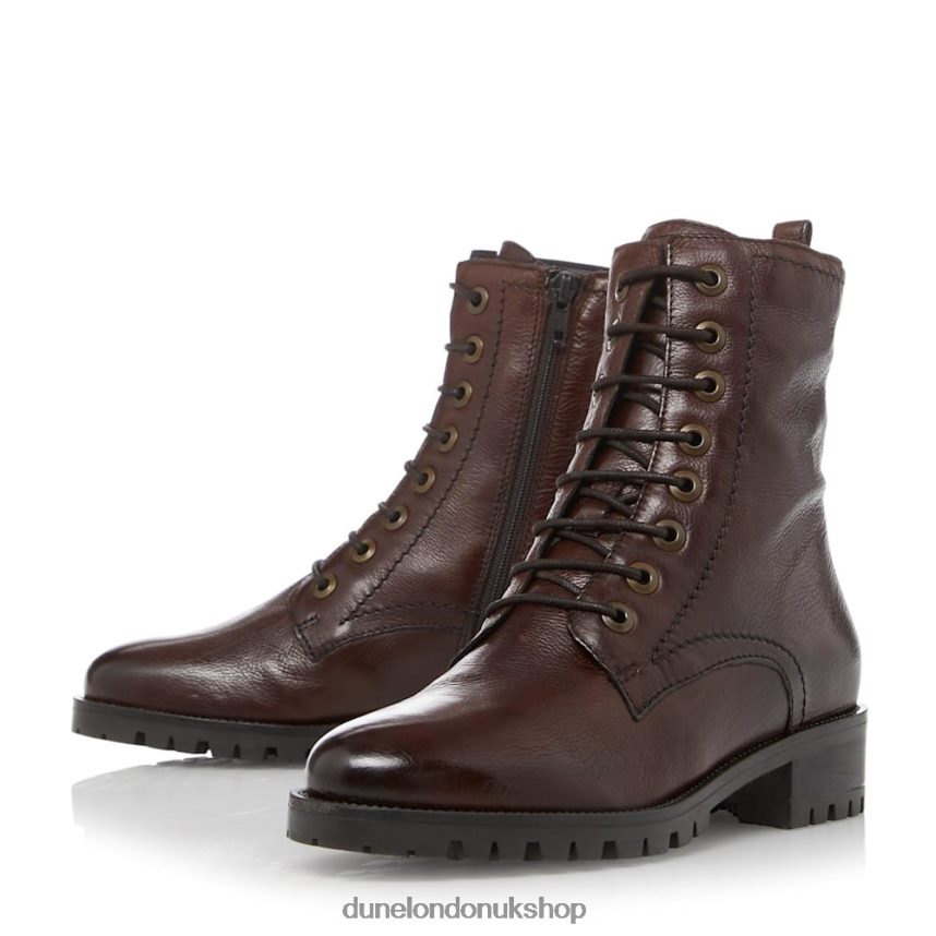 Wide Fit Lace-Up Boots Women N4BBPB532 Dune London Prestone Brown