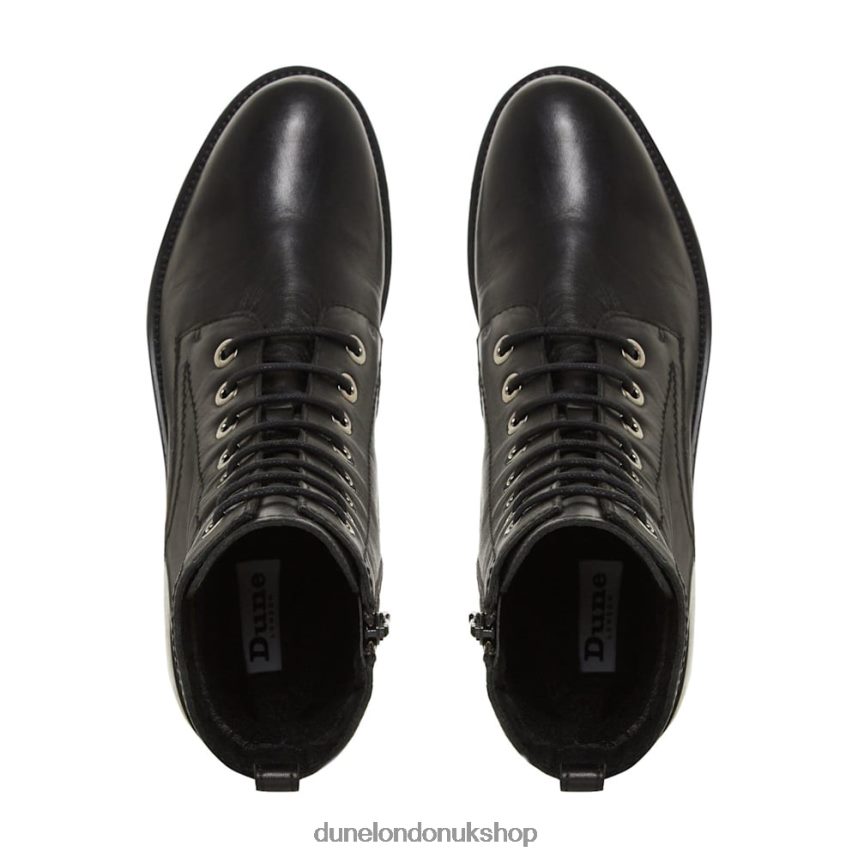 Wide Fit Lace-Up Boots Women N4BBPB603 Dune London Prestone Black