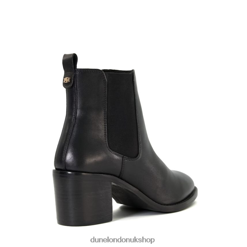 Leather Block-Heel Chelsea Boots Women N4BBPB372 Dune London Pembly Black