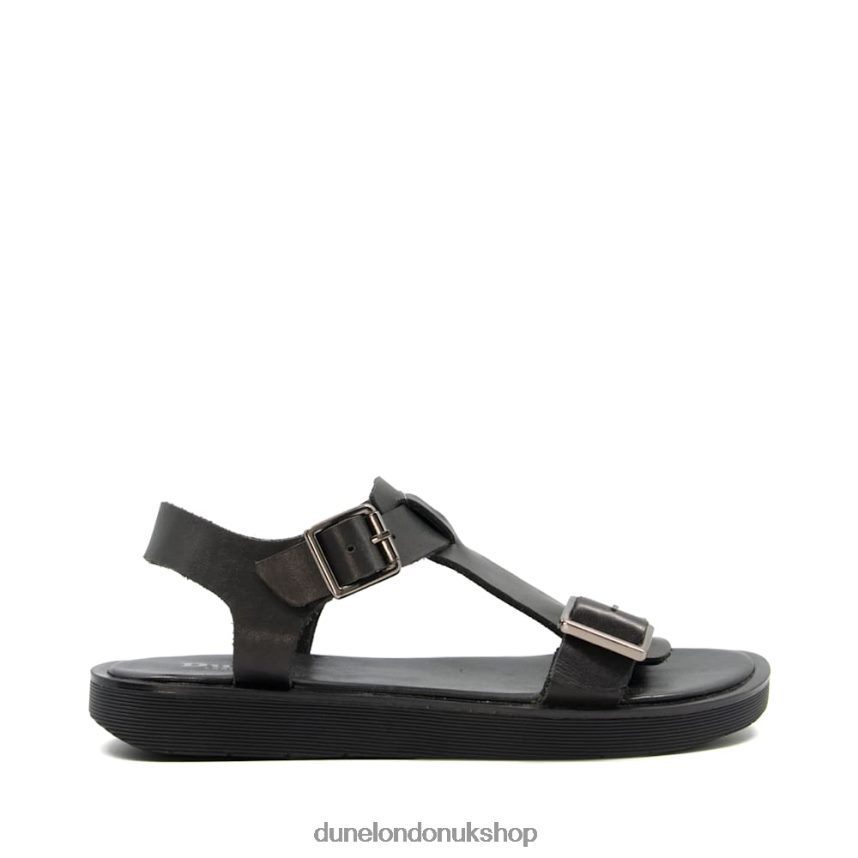 Chunky Buckle Flat Sandals Women N4BBPB535 Dune London Langlie Black