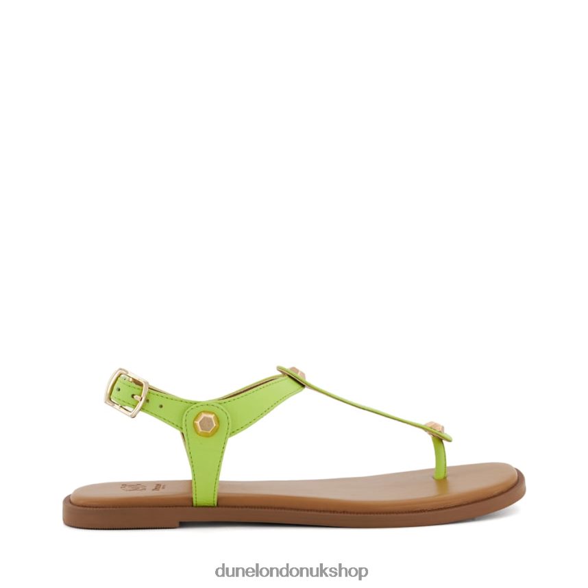 Leather Flat Sandals Women N4BBPB410 Dune London Larter Lime Green