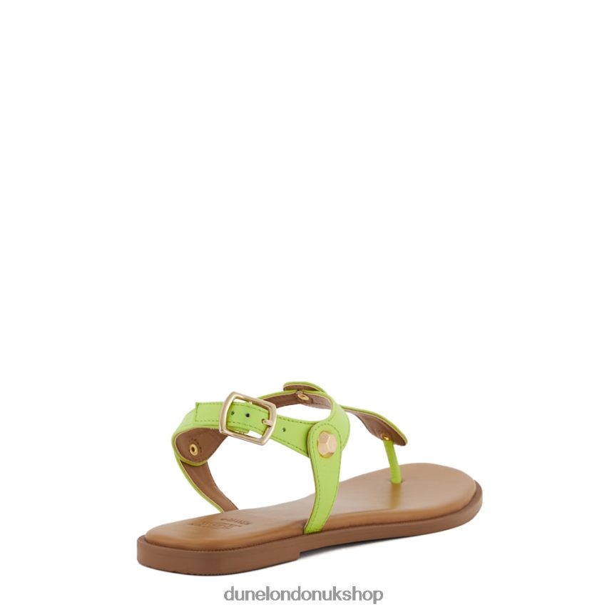 Leather Flat Sandals Women N4BBPB410 Dune London Larter Lime Green