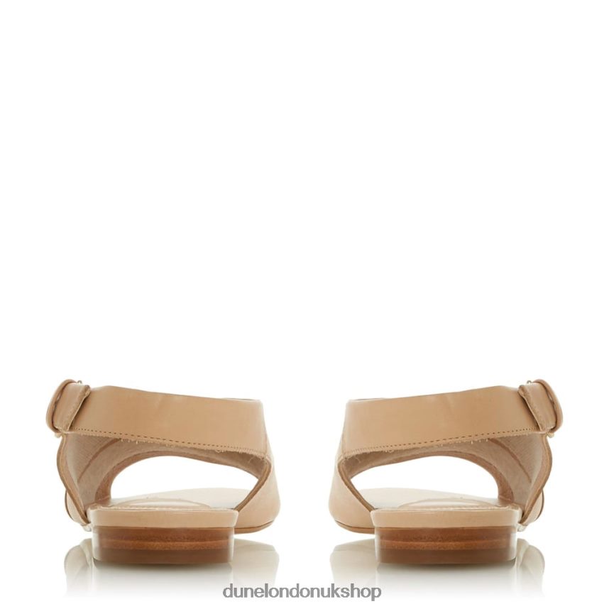 Leather Peep Toe Sandals Women N4BBPB662 Dune London Leannia Blonde