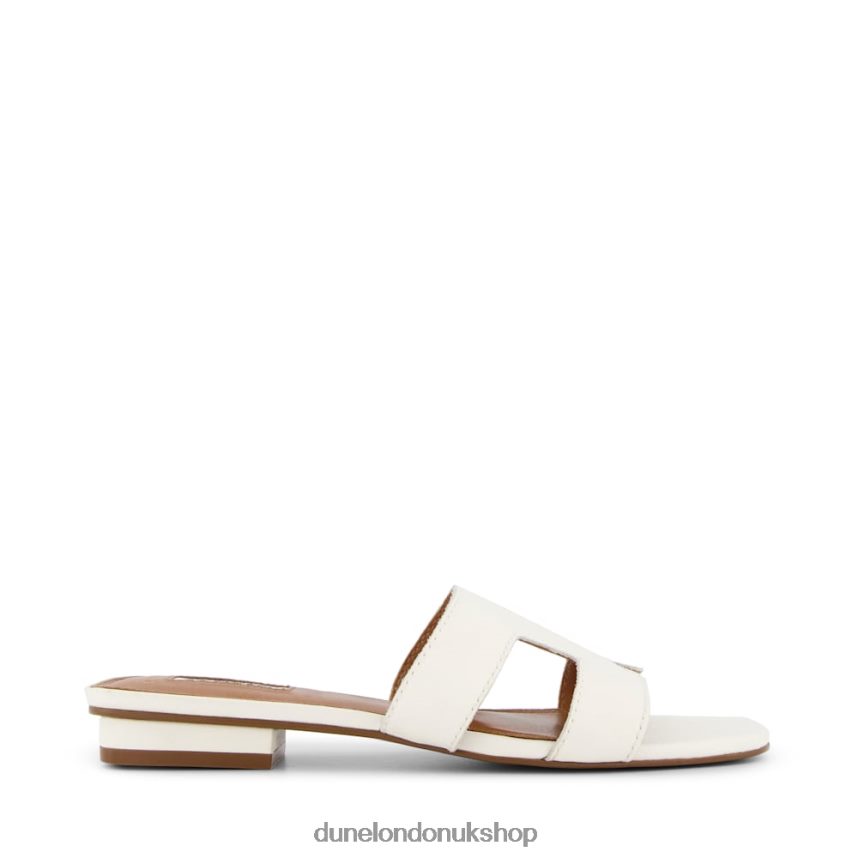 Wide Fit Smart Slider Sandals Women N4BBPB418 Dune London Loupe White