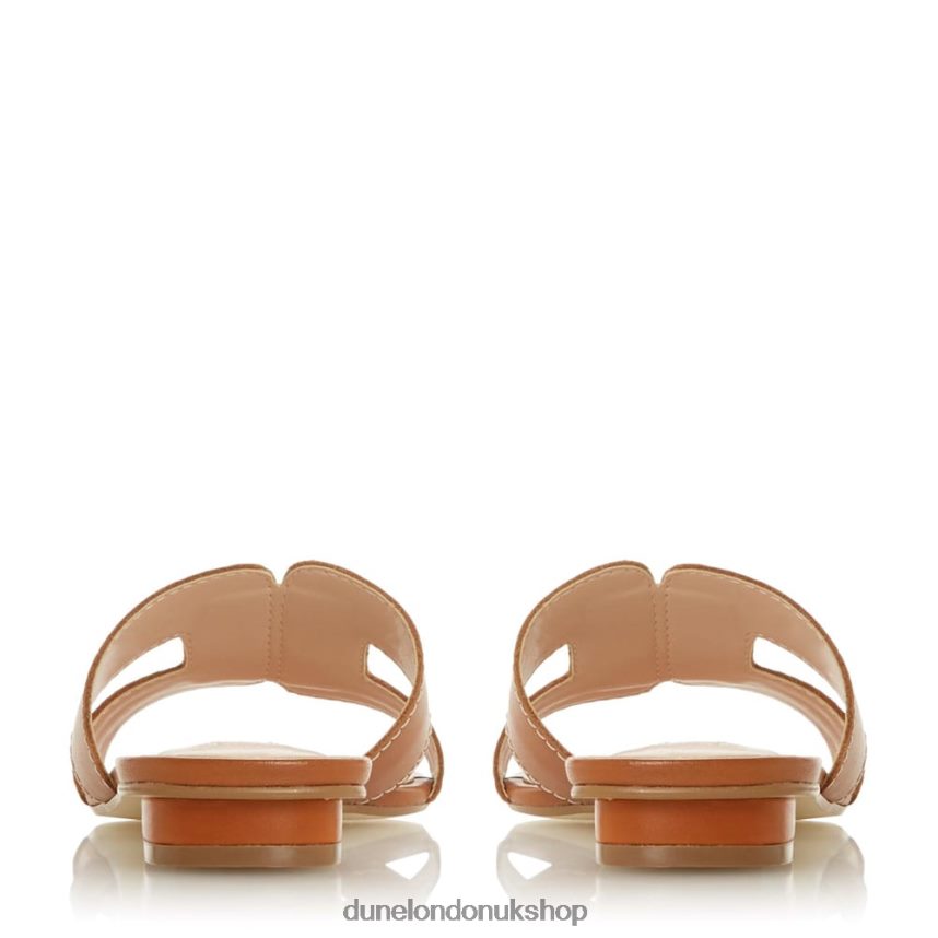 Wide Fit Smart Slider Sandals Women N4BBPB570 Dune London Loupe Tan