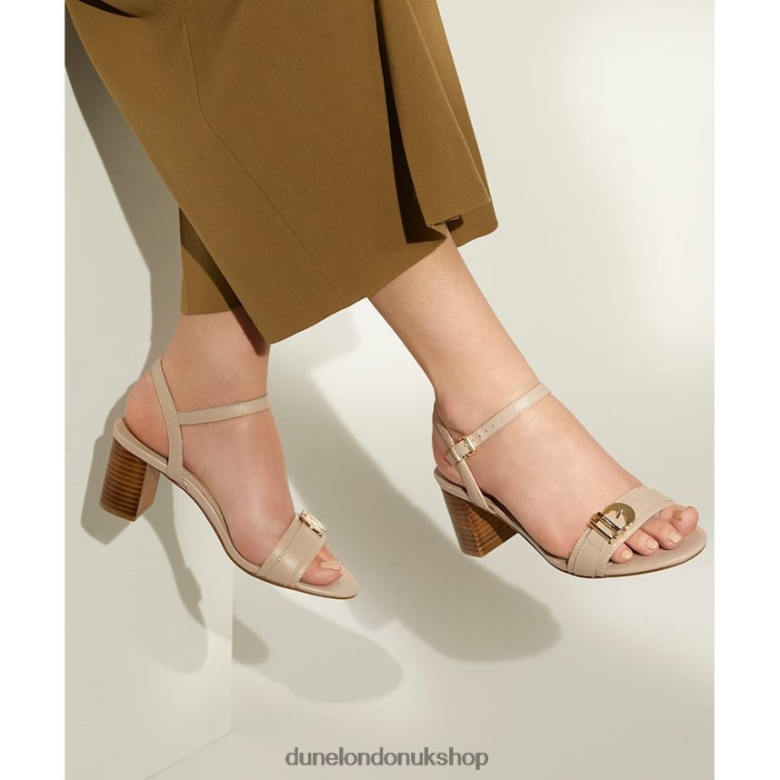 Buckle-Strap Block-Heel Sandals Women N4BBPB191 Dune London Jessie Blush