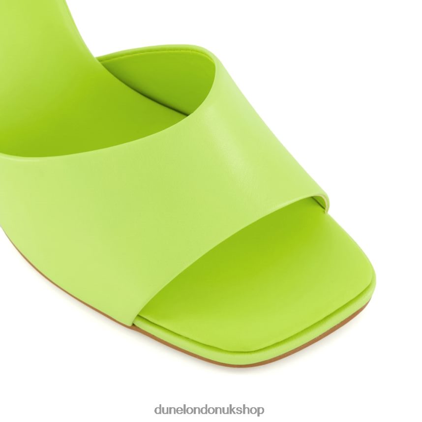 Flared-Heel Open-Toe Mules Women N4BBPB68 Dune London Magazine Lime Green