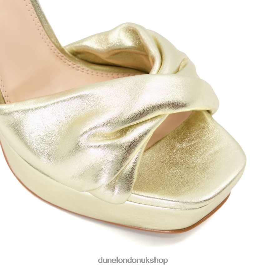 Fold-Strap Platform Sandals Women N4BBPB631 Dune London Malini Champagne