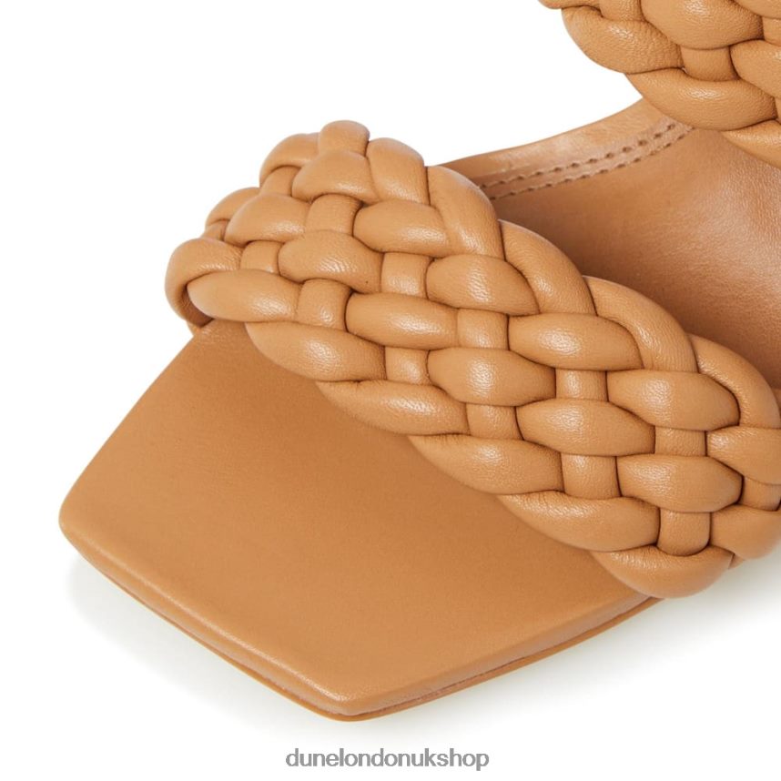 Padded Weave Strap Mules Women N4BBPB568 Dune London Moritz Camel