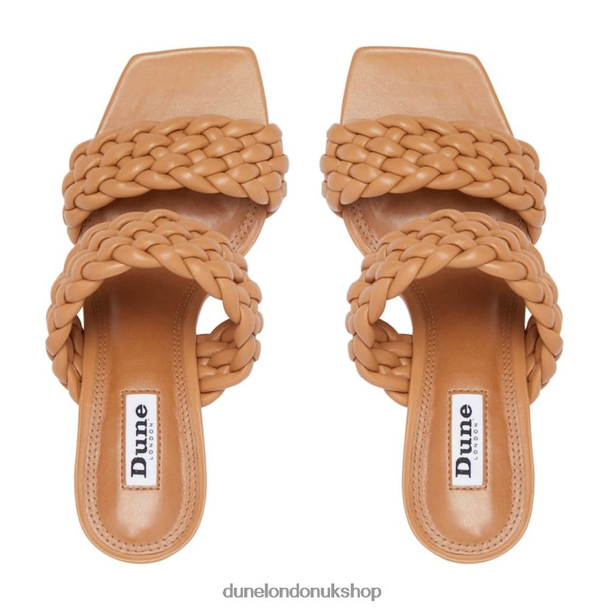 Padded Weave Strap Mules Women N4BBPB568 Dune London Moritz Camel