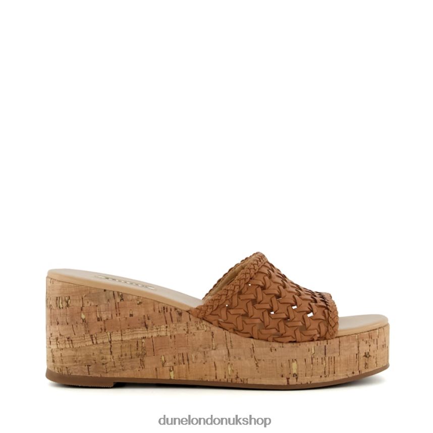 Woven Cork-Wedge Sandals Women N4BBPB138 Dune London Katey Tan