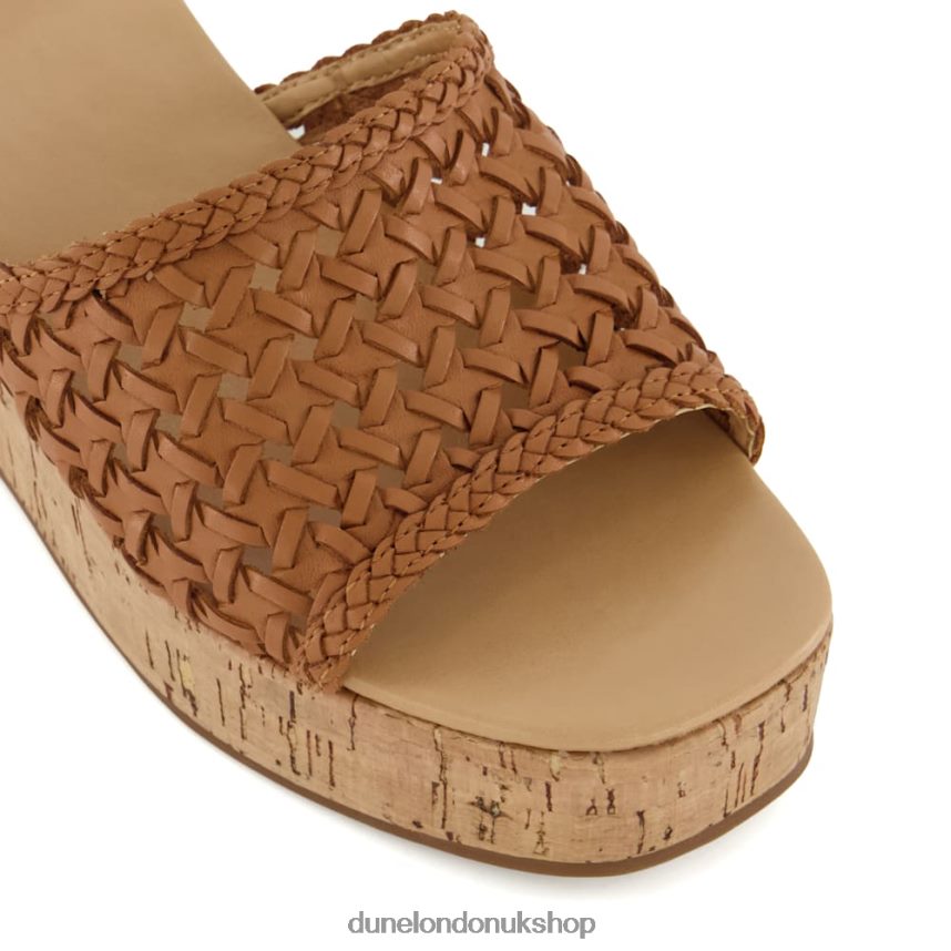 Woven Cork-Wedge Sandals Women N4BBPB138 Dune London Katey Tan