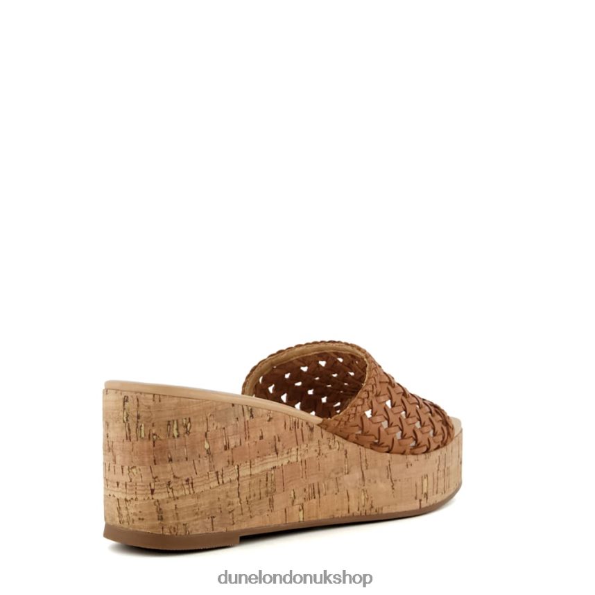 Woven Cork-Wedge Sandals Women N4BBPB138 Dune London Katey Tan