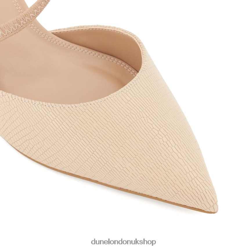 Wide Fit Flare-Heel Courts Women N4BBPB74 Dune London Citrus Nude