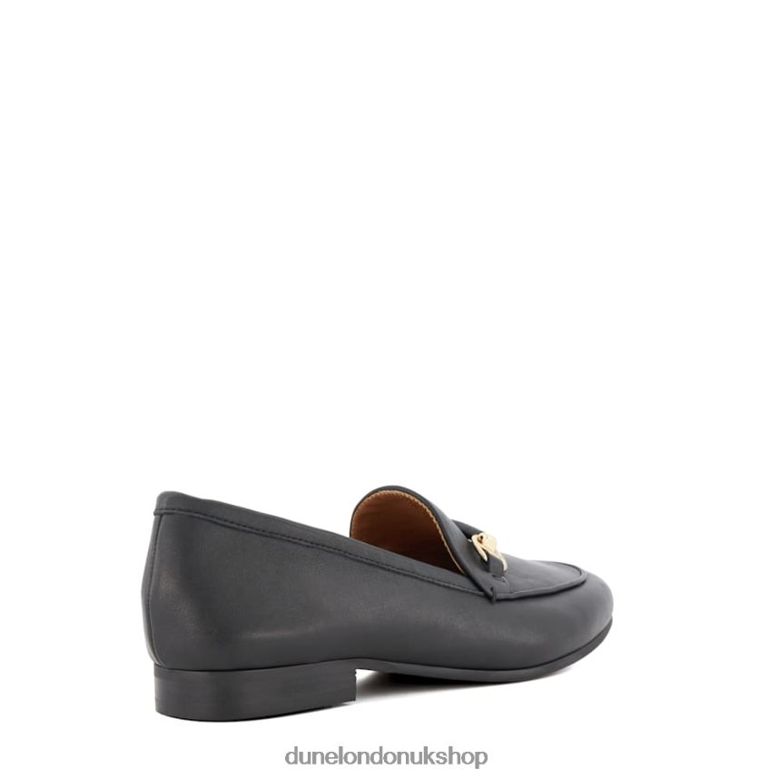 Wide Fit Snaffle-Trim Loafers Women N4BBPB105 Dune London Grandeur Black