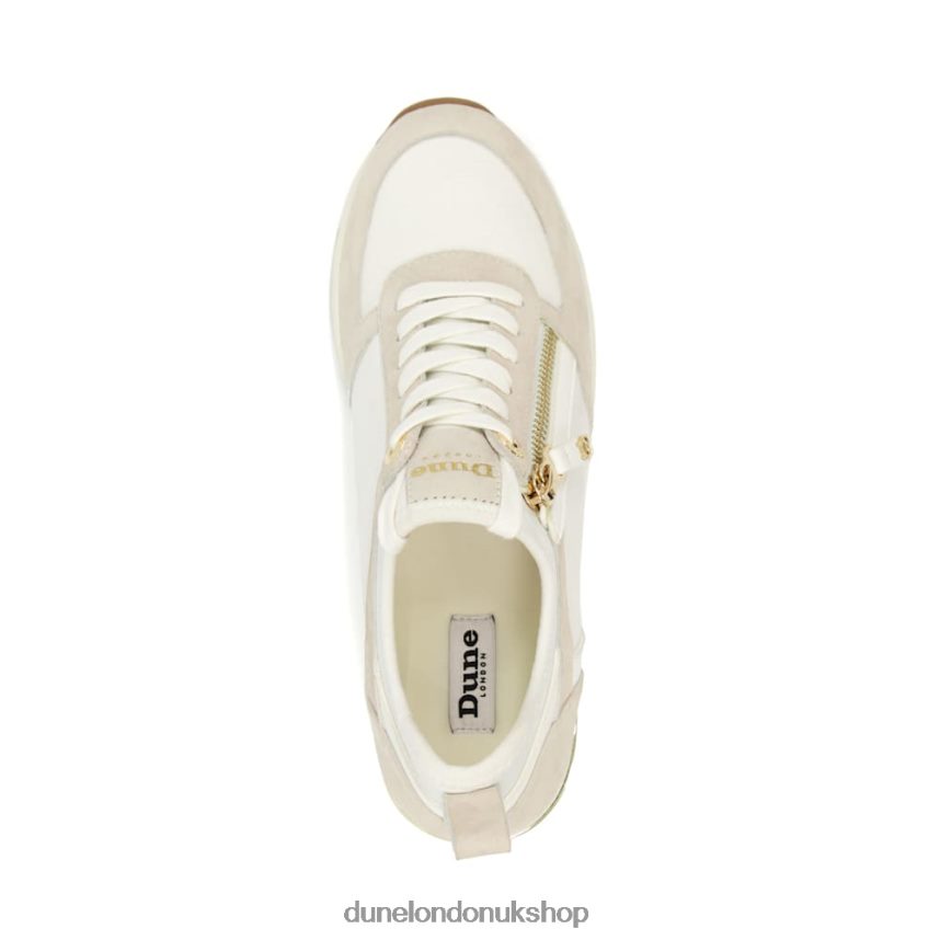 Wedge Lace-Up Trainers Women N4BBPB591 Dune London Eilin Cream
