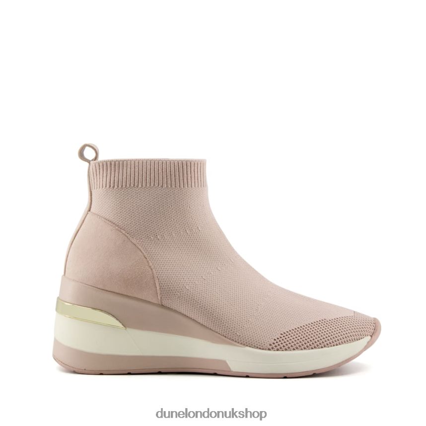 Wide Fit Mid Wedge Sock Trainers Women N4BBPB508 Dune London Engel Nude